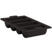 Vollrath 1375-06 Traex Black Plastic Cutlery Box with 4 Compartments
