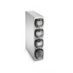 Vollrath G58824 LidSaver 2 Countertop 4 Slot Stainless Steel Vertical Cabinet Lid Dispenser