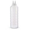 Vollrath 2224-13 Traex 24 oz Twin Tip Clear Squeeze Bottle with Clear Cap