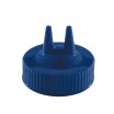 Vollrath 2300-44 Traex Blue Replacement Twin Tip Cap for 16 oz 24 oz 32 oz Wide Mouth Squeeze Bottles