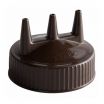 Vollrath 3300-01 Brown Replacement Tri Tip Cap for 16-32 oz. Wide Mouth Squeeze Bottles