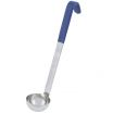 Vollrath 4980230 Blue Kool-Touch 2 oz JP Jacob's Pride Collection One-Piece Heavy-Duty Stainless Steel Serving Ladle With 9 7/8