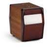 Vollrath 5509-12 Walnut Two-Sided Vertical Tabletop Napkin Dispenser w/ Transparent Brown Faceplate