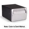 Vollrath 5512-12 Dark Walnut One-Sided Countertop Napkin Dispenser w/ Transparent Brown Faceplate