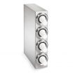 Vollrath 58824-D-D-D-D Stainless Steel Four Compartment Adjustable Cup Dispenser Cabinet w/ CADJ-3
