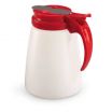 Vollrath 632-02 - 32 oz White Polyethylene Dripcut Server Jar with Red Plastic Top