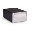 Vollrath 6513-06 Black One-Sided Countertop Napkin Dispenser w/ Chrome Faceplate