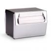 Vollrath 6516-06 Black Two-Sided Tabletop Napkin Dispenser w/ Chrome Faceplate, 90 Capacity