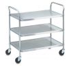Vollrath 97105 Knocked Down Stainless Steel Three Shelf Utility Cart, 24