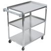 Vollrath 97126 Stainless Steel Three Shelf Utility Cart, 30-7/8