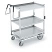 Vollrath 97206 Heavy-Duty Stainless Steel Three Shelf Utility Cart, 39