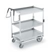 Vollrath 97208 Heavy-Duty Stainless Steel Three Shelf Utility Cart, 44