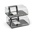 Vollrath ANBCF-06 Cubic Two Tier Acrylic Countertop Display Case with Angled Stand and Reusable Chalkboard Labels