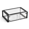 Vollrath SBC11F-06 Cubic One Tier Full Size Acrylic Display Case with Front Doors, Pan & Black Frame
