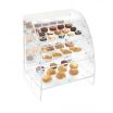 Vollrath XLBC3P-1826-13 Extra Large Three Tier Acrylic Display Case with Front Doors and Mirrored Rear Doors