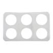 Winco ADP-444 6 Hole Steam Table Adapter Plate - 4 3/4