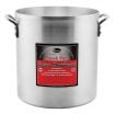 Winco AXHH-12 12 Quart Aluminum Stock Pot with Reinforced Rim and Riveted Handles
