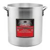 Winco AXHH-20 20 Quart Aluminum Stock Pot with Reinforced Rim and Riveted Handles