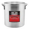 Winco AXHH-80 80 Quart Aluminum Stock Pot with Reinforced Rim and Riveted Handles