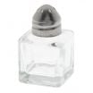 Winco G-100 1/2 oz. Glass Square Shaker with Stainless Steel Top 12/Pack