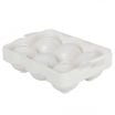 Winco ICCP-6W White Polypropylene Ice Cube Mold, 6 Spheres
