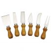 Winco KCS-6W 6-Piece Cheese Knife Set with Wooden Handles