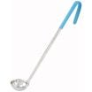 Winco LDC-05 Aqua / Teal 1/2 oz LDC Series One-Piece Stainless Steel Serving Ladle With 12