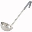 Winco LDC-12 Gray 12 oz LDC Series One-Piece Stainless Steel Serving Ladle With 16 1/2