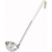 Winco LDC-3 Ivory 3 oz LDC Series One-Piece Stainless Steel Serving Ladle With 13