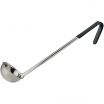 Winco LDCN-2K Black Handle 2 oz Prime Series One-Piece Stainless Steel Serving Ladle With 13 3/8