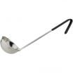Winco LDCN-8K Black Handle 8 oz Prime Series One-Piece Stainless Steel Serving Ladle With 15 5/8