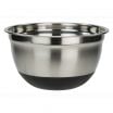 Winco MXRU-300 3 Qt. Heavyweight Stainless Steel Mixing Bowl With Bottom Grip/Non-Slip Base