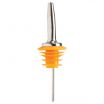 Winco PPM-6 Yellow Oversized Liquor Pourer, Chrome-Tapered Spout