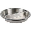 Winco SPFD-2R Stainless Steel Round Divided Food Pan for 6 Qt. Round Roll Top Chafer