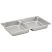 Winco SPFD2 Full Size Standard Weight Anti-Jam Stainless Steel Divided Steam Table / Hotel Pan - 2 1/2