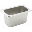 Winco SPN4 1/9 Size Standard Weight Anti-Jam Stainless Steel Steam Table / Hotel Pan - 4