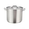 Winco SST-80 Stainless Steel 80 Quart Premium Induction Ready Stock Pot with Cover