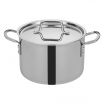 Winco TGSP-6 Stainless Steel 6 Quart Tri-Gen Tri-Ply Induction Ready Stock Pot with Cover