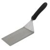 Winco TKP-63 Stainless Steel Offset Turner with Black Ergo Handle - 5