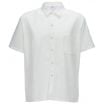 Winco UNF-1WS White Small Signature Chef Short-Sleeved Poly/Cotton Snap-Button Chef Shirt With 1 Chest Pocket