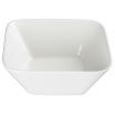 Winco WDP008-104 Laurets Bright White 1.5 qt. Porcelain Square Bowl