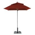 Grosfillex 98668231 Windmaster 6 1/2' Square Terra Cotta Colored Acrylic Canopy Fiberglass Rib Umbrella with 1 1/2" Aluminum Pole