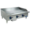 Chefmate by Globe C36GG Economy 36 Inch Wide Gas Countertop Griddle With Three Burners And Manual Controls 90,000 BTU