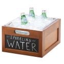 Cal-Mil 3354-10 Wood 13" x 11" Chalkboard Ice Housing With Removable Clear 12" x 10" Polycarbonate Bin And Handles