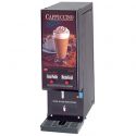 Cecilware 2K-GB-LD 8 1/2" Black 2 Flavor Powdered Beverage Cappuccino Dispenser With 2 Hoppers, 120V
