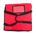 Chef Approved Insulated Pizza Delivery Bag Red 18" x 18" x 5" Nylon - (2) 16" / (1) 18" Pizza Box Capacity