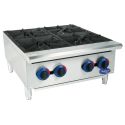 Chefmate by Globe C24HT 24 Inch Stainless Steel Gas Hot Plate Countertop Range 100,000 BTU