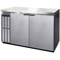 Continental Refrigerator BB50NSS 50" Stainless Steel Refrigerated Back Bar Storage Cooler With 2 Solid Doors, 16 Cubic Feet, 115 Volts