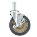 Olympic J5FBA-4 5" Stem / Swivel Caster With High Modulus Rubber Tread With Brake, 300 lb Load Capacity Per Caster