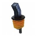 Spill-Stop 313-62 Ban-M Screened Black Plastic Pourer With Extra Large Amber Poly-Kork